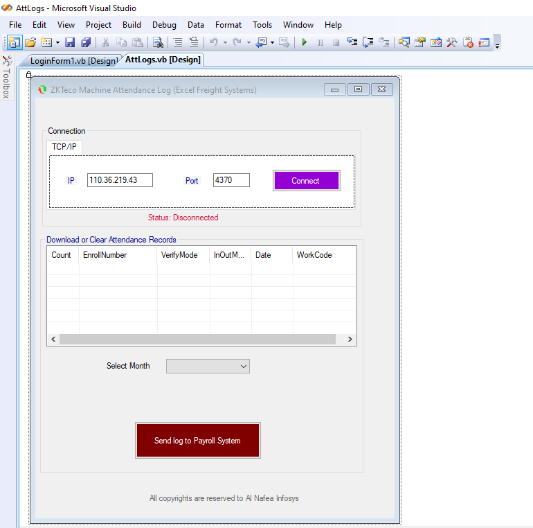 Biometric attendance payroll integration screenshot